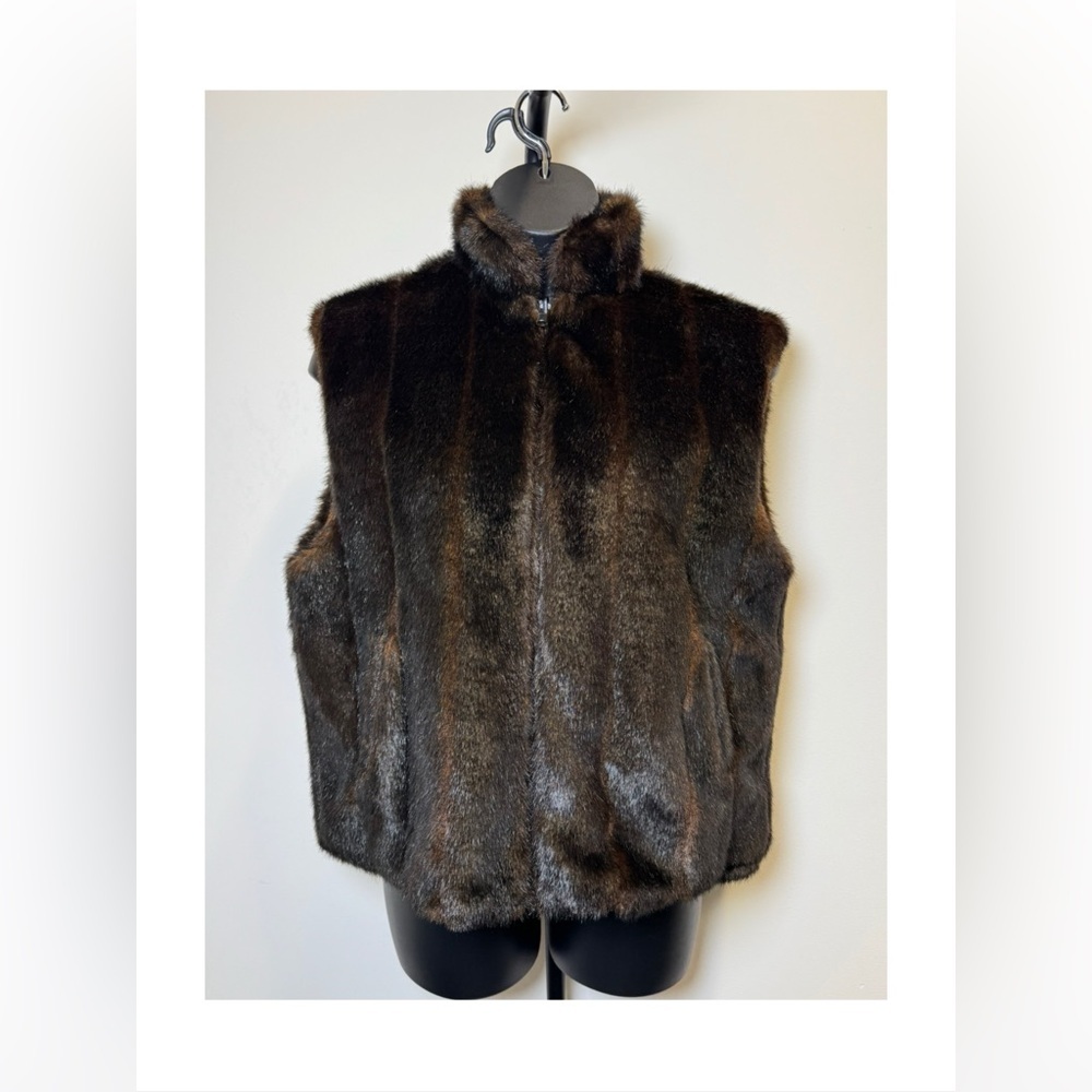 Marvin Richards Brown Faux Fur Vest